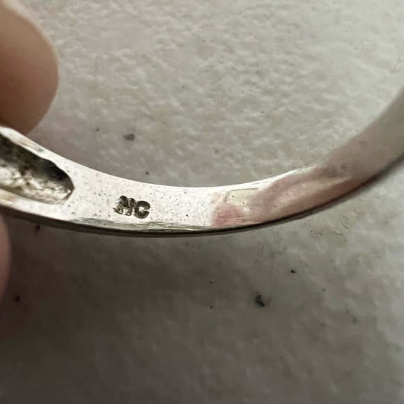 Sterling Silver Ring With Clean Stone .925 Signed NC Women Size 10 Oval - Picture 13 of 16